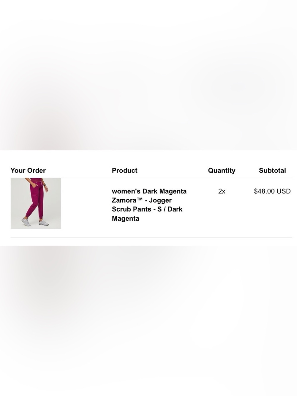 Figs Zamora Joggers (size S, color dark magenta) - Picture 2 of 2